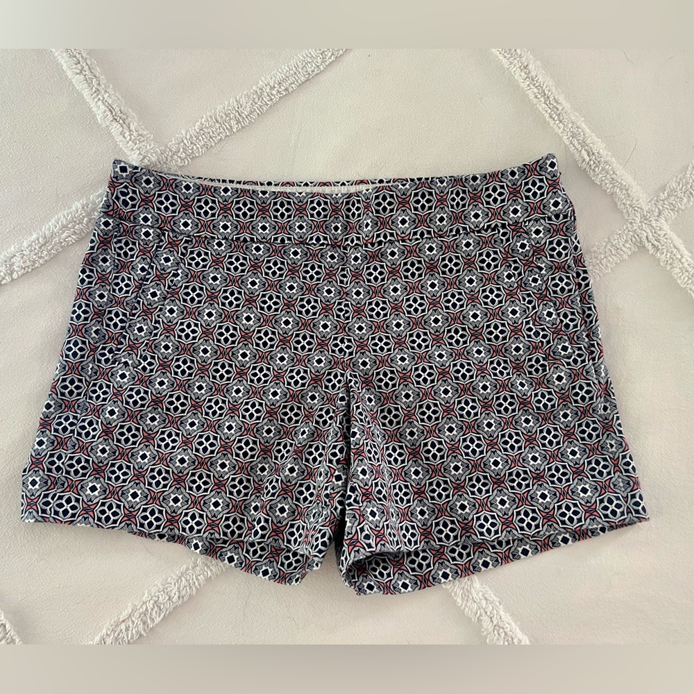 EUC J. Crew Women’s Printed Shorts with Side Zipper, Size 6